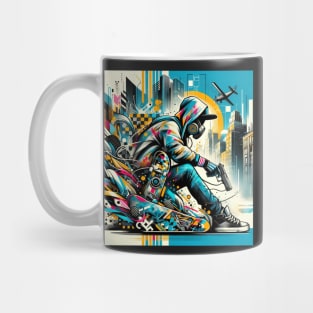 Urban Pulse: Vibrant Graffiti Fusion Mug